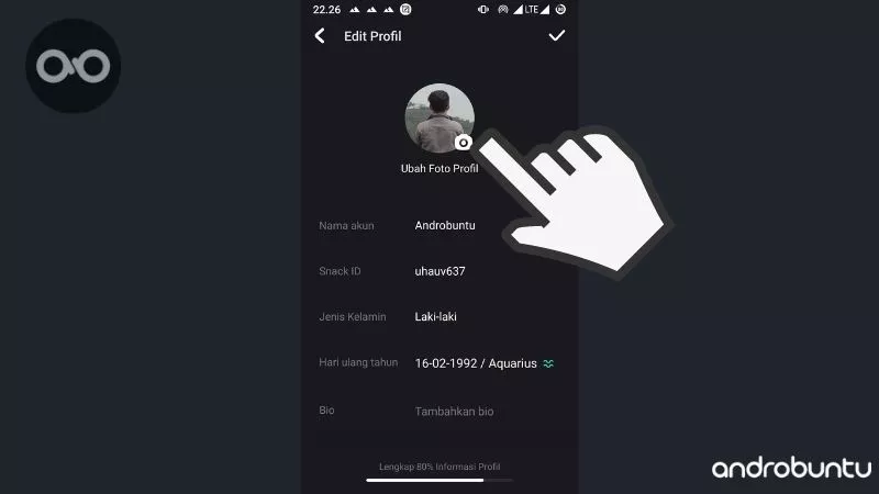 Cara Ganti Foto Profil di Snack Video by Androbuntu 3