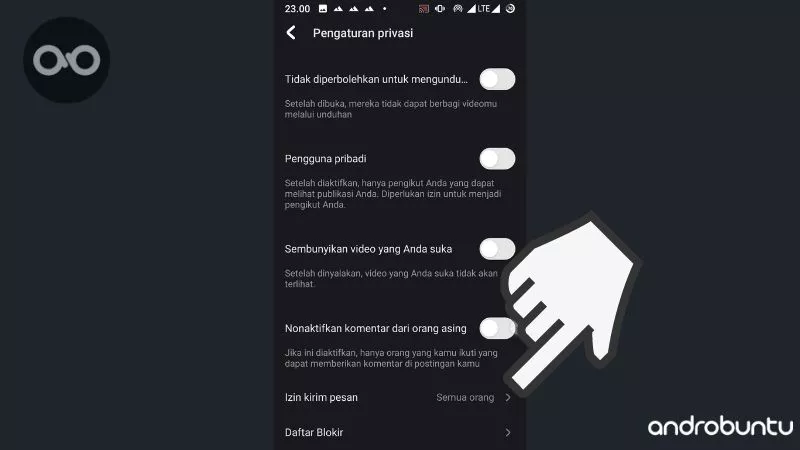 Cara Membatasi Siapa yang Dapat Mengirimi Kamu Pesan di Snack Video by Androbuntu 4