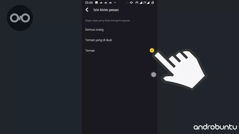 Cara Membatasi Siapa yang Dapat Mengirimi Kamu Pesan di Snack Video by Androbuntu 5