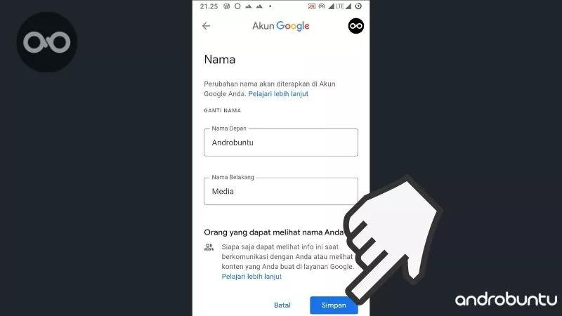 Cara Mengganti Nama Google Meet by Androbuntu 10