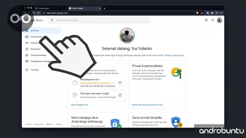 Cara Mengganti Nama Google Meet by Androbuntu 3