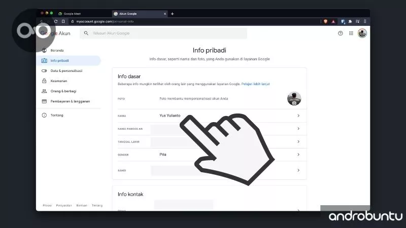 Cara Mengganti Nama Google Meet by Androbuntu 4