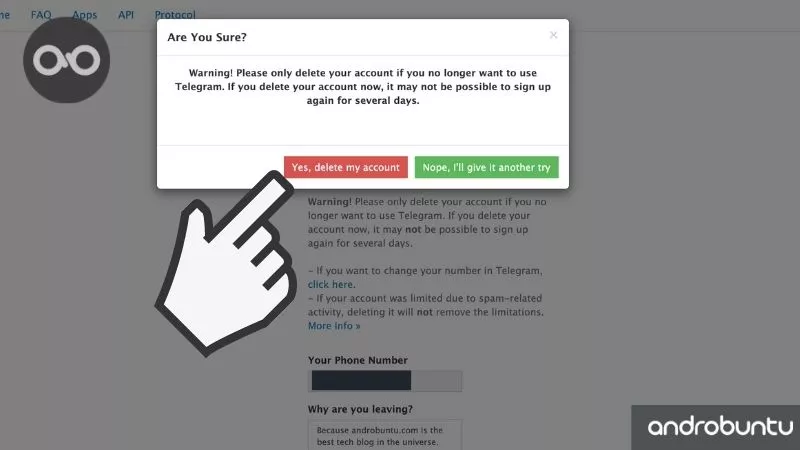 Cara Menghapus Akun Telegram by Androbuntu 7