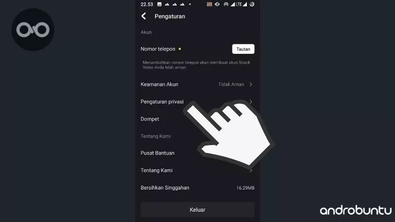 Cara Mengubah Profil Menjadi Pribadi di Snack Video by Androbuntu 3