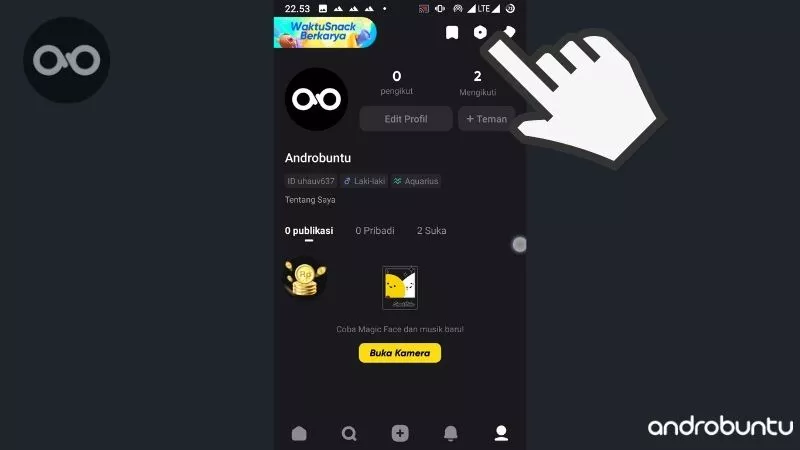 Cara Menonaktifkan Komentar dari Orang Asing di Snack Video by Androbuntu 2