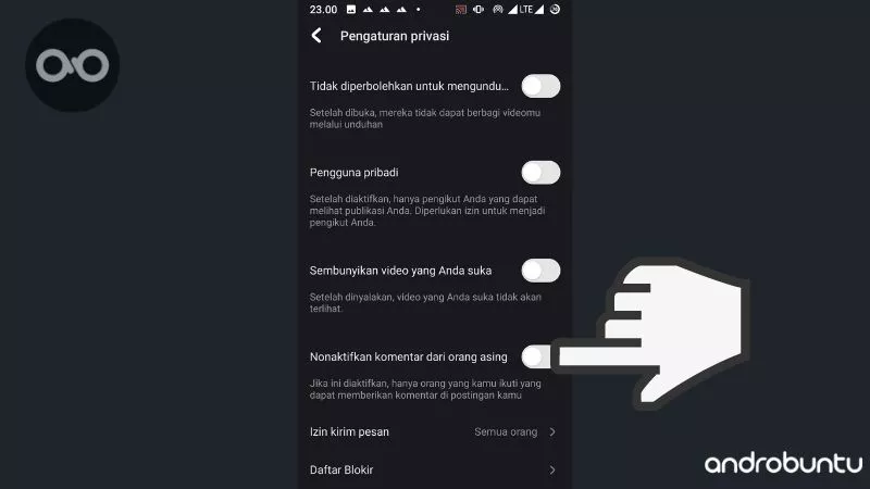 Cara Menonaktifkan Komentar dari Orang Asing di Snack Video by Androbuntu 4