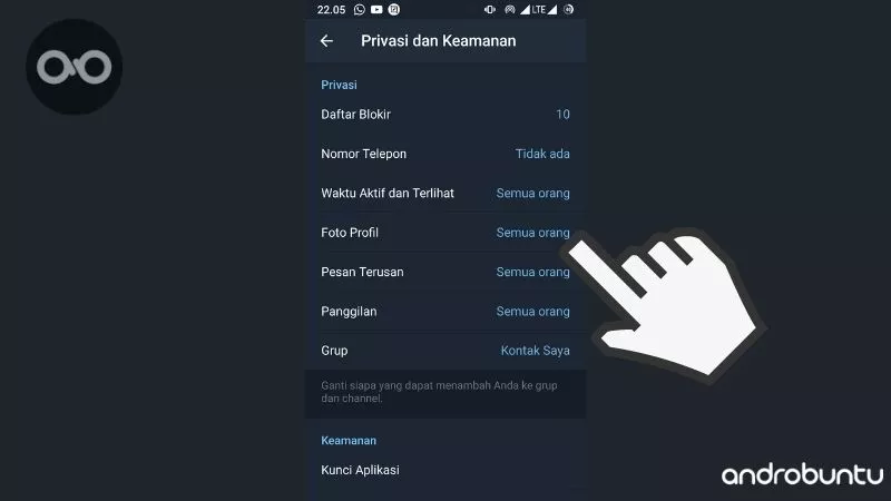 Cara Menyembunyikan Foto Profil di Telegram by Androbuntu 4