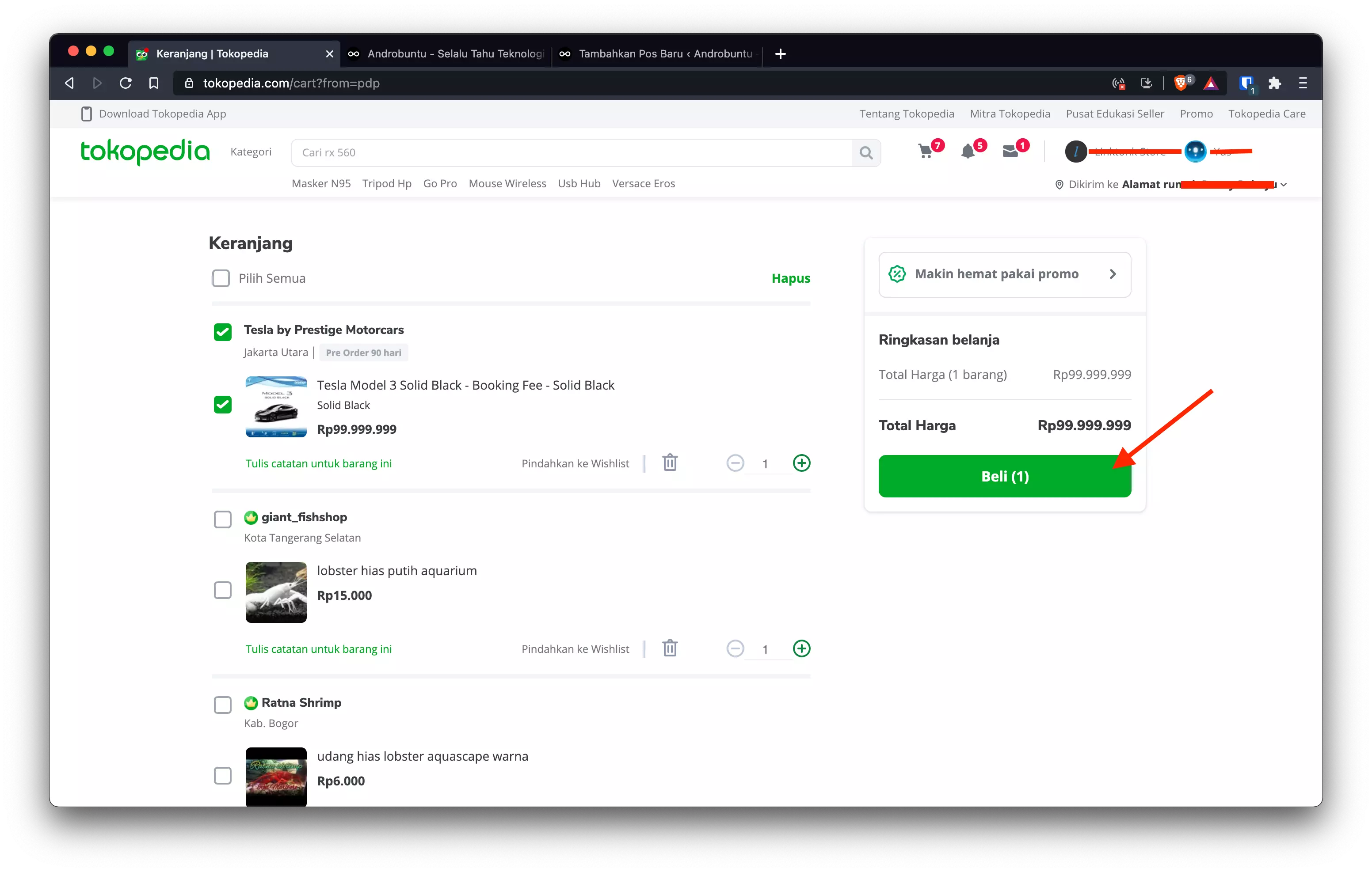 Cara Beli Mobil Tesla by Androbuntu 3