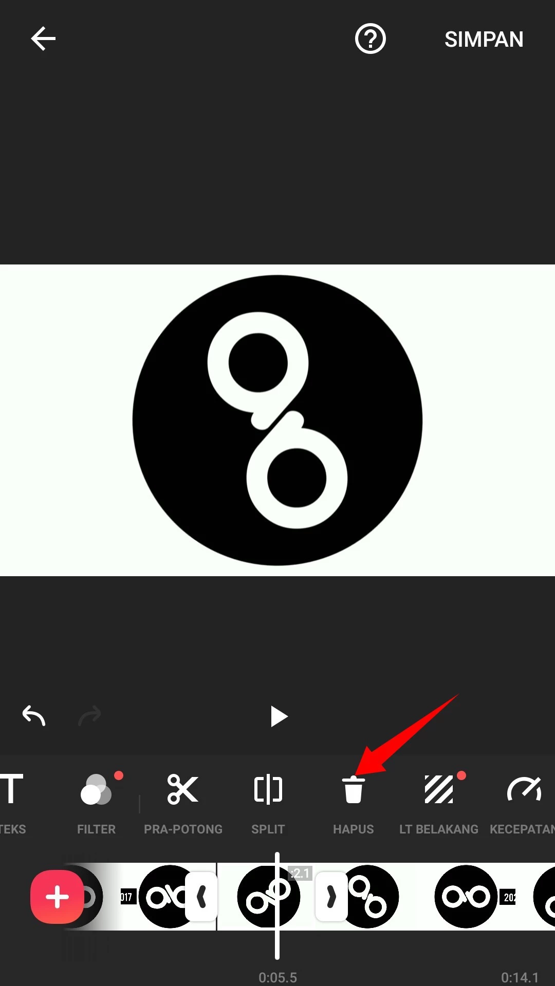 Cara Memotong Bagian Tengah Video di Android by Androbuntu 4