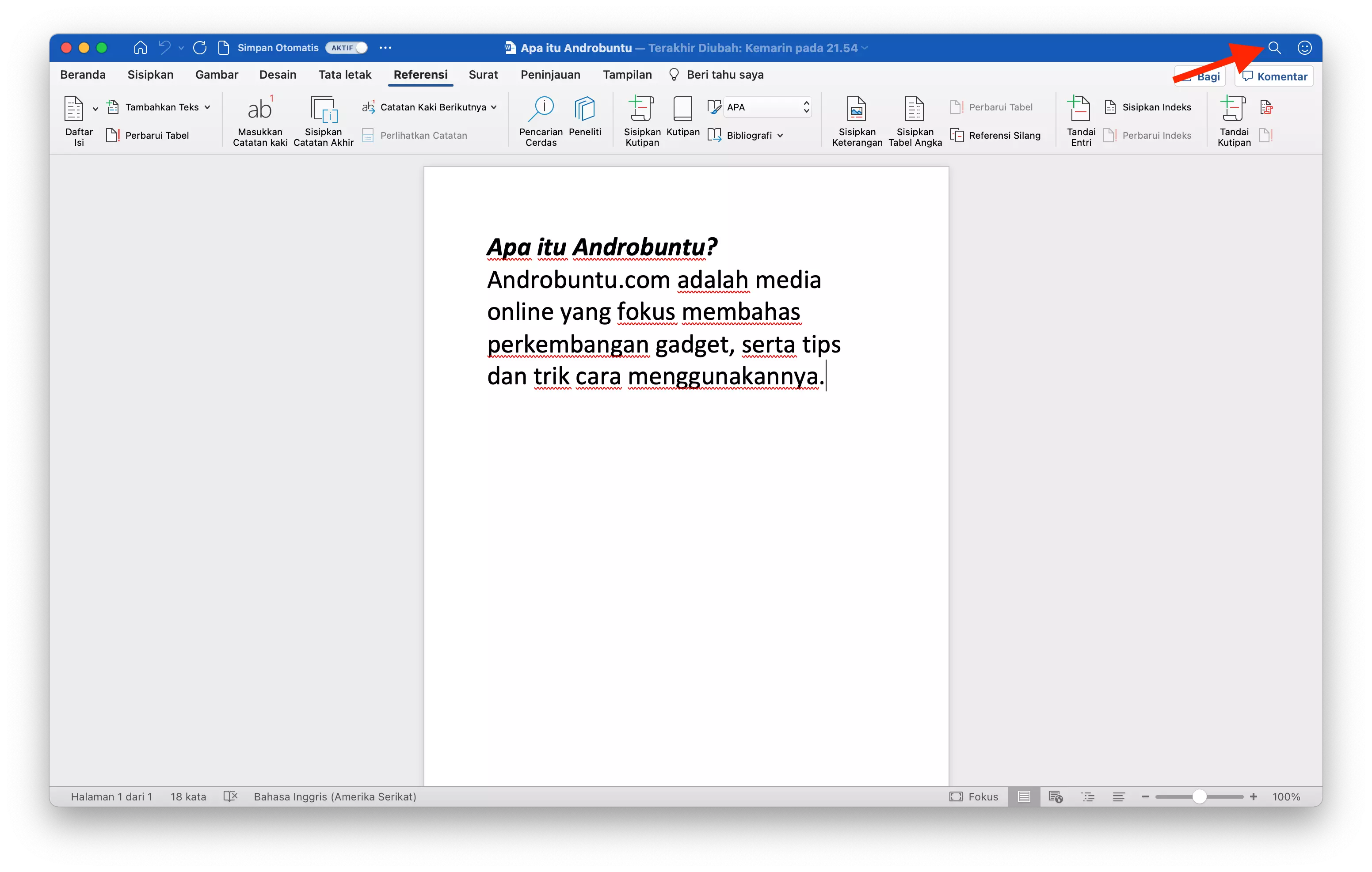 Cara Mencari Kata atau Kalimat di Microsoft Word by Androbuntu 1