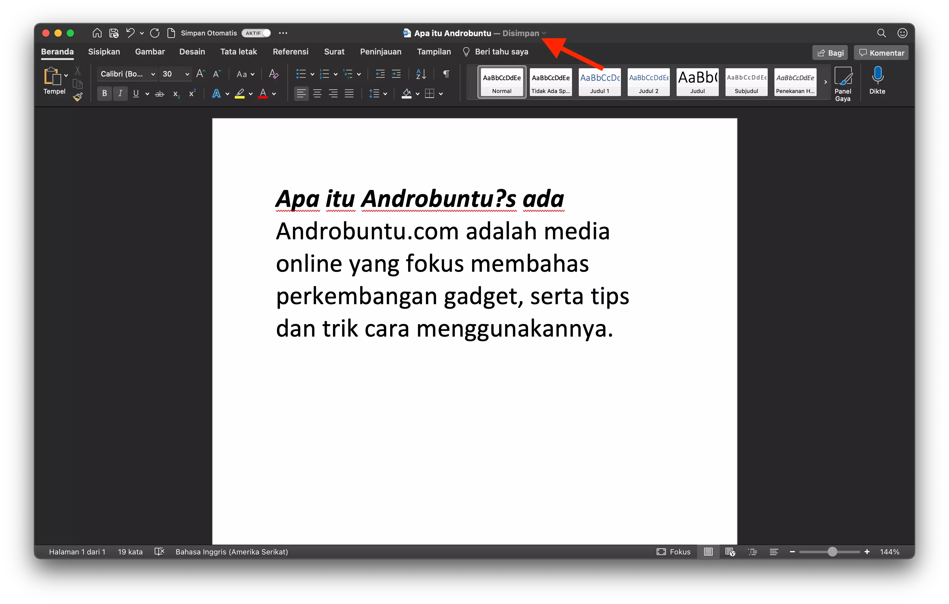 Cara Mengaktifkan Simpan Otomatis di Microsoft Word by Androbuntu 5