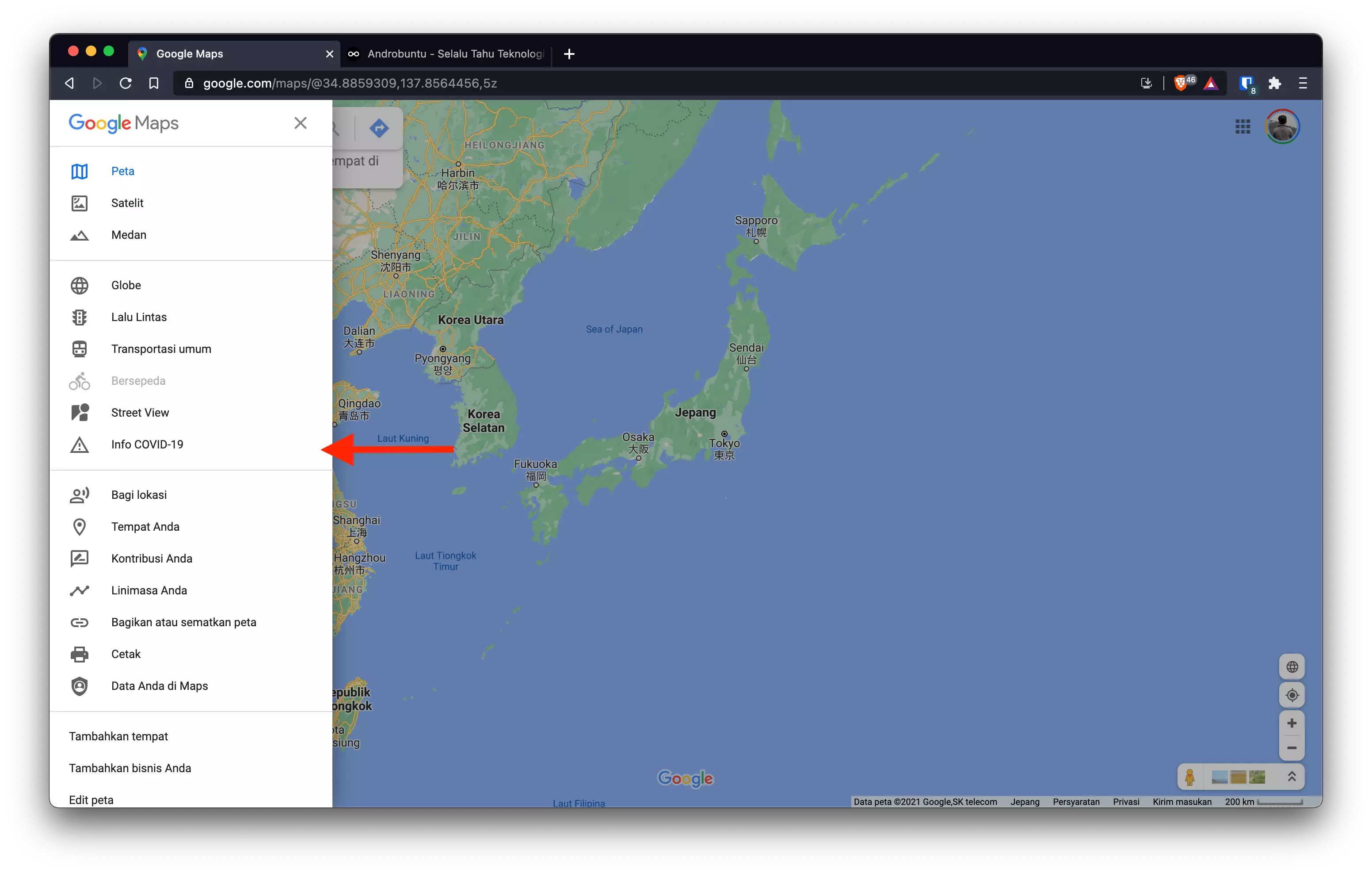 Dimana Letak Menu Option di Google Maps by Androbuntu 5