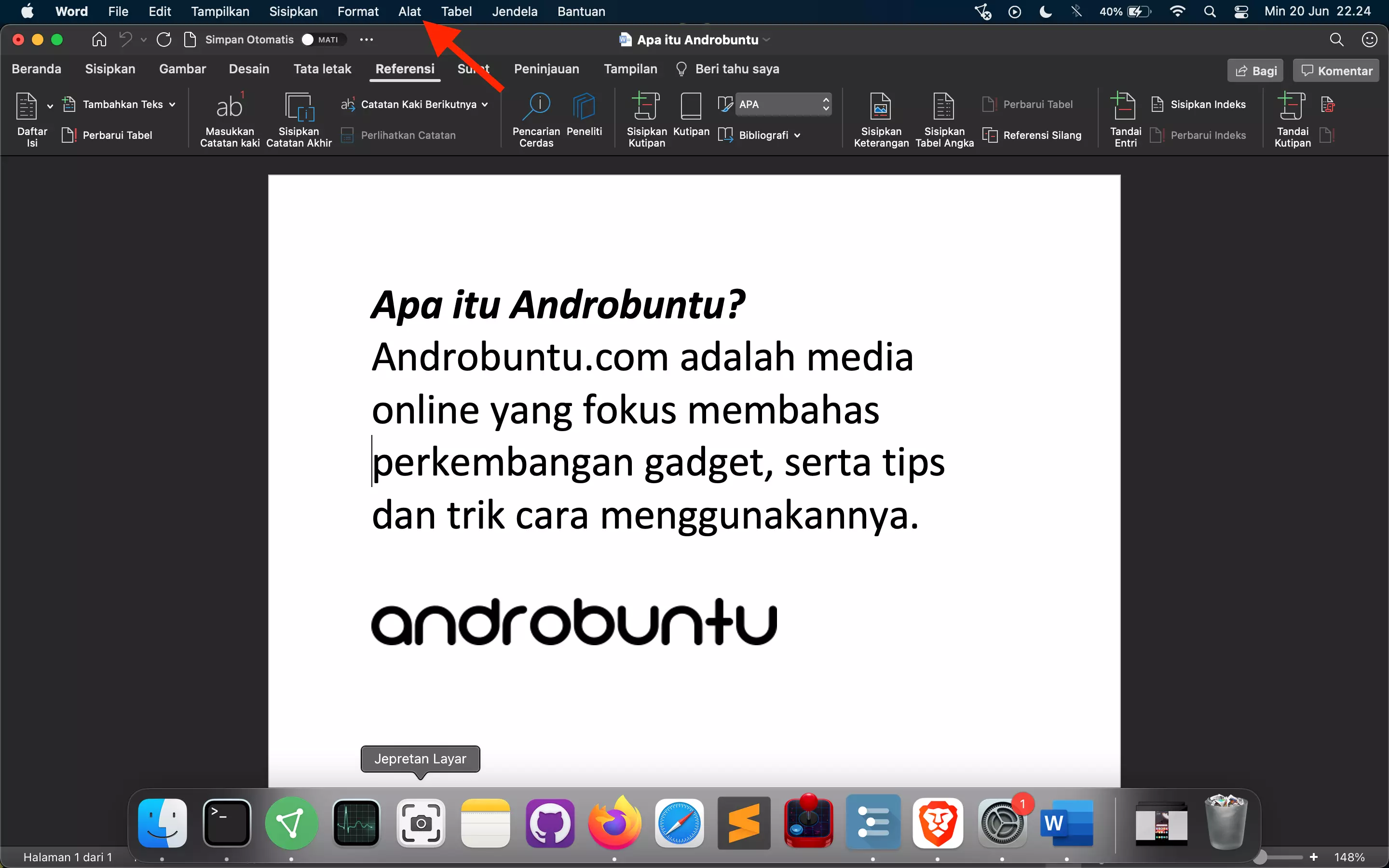 Cara Menonaktifkan Koreksi Otomatis di Microsoft Word by Androbuntu 1
