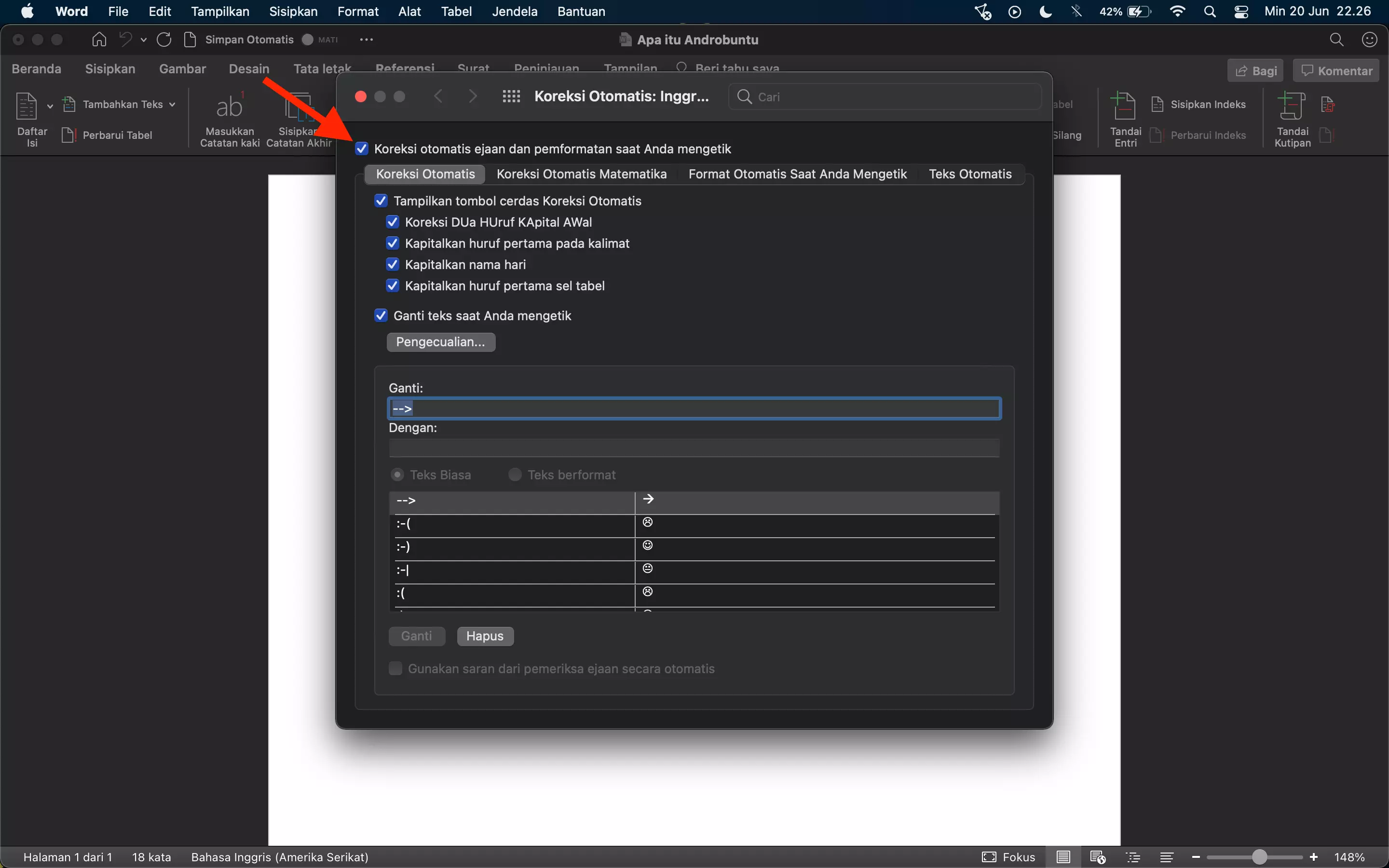 Cara Menonaktifkan Koreksi Otomatis di Microsoft Word by Androbuntu 3