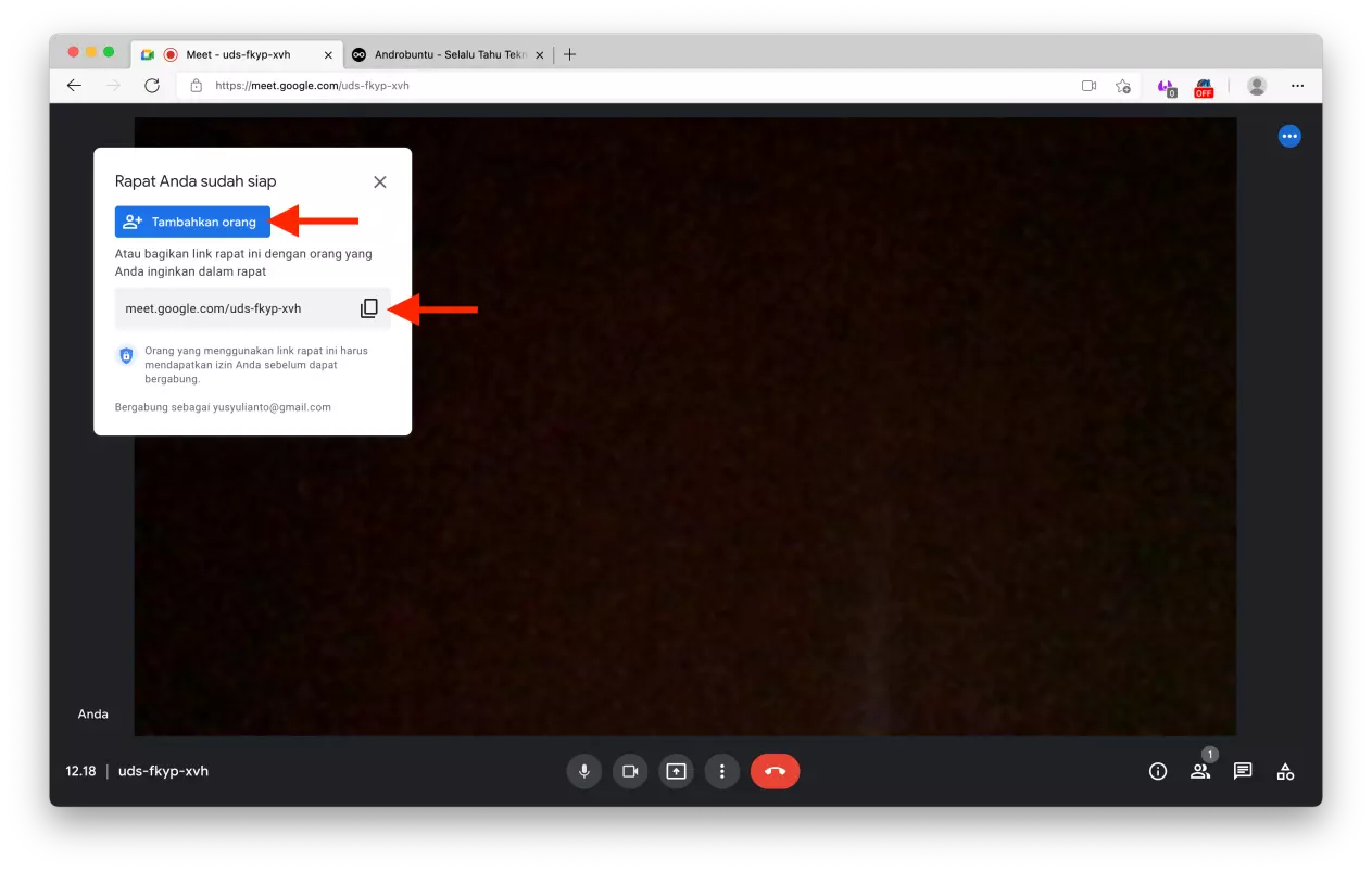 Cara Membuat Rapat Baru di Google Meet by Androbuntu 8