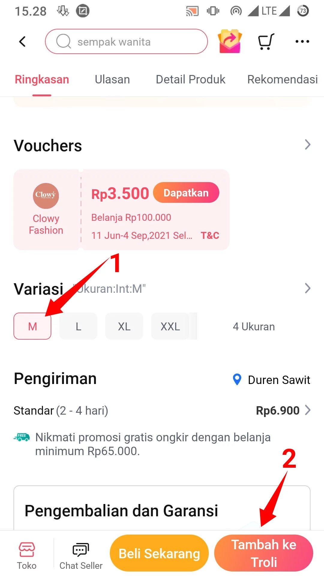 Cara Memesan Barang di Lazada Lebih dari Satu Beda Ukuran by Androbuntu 1