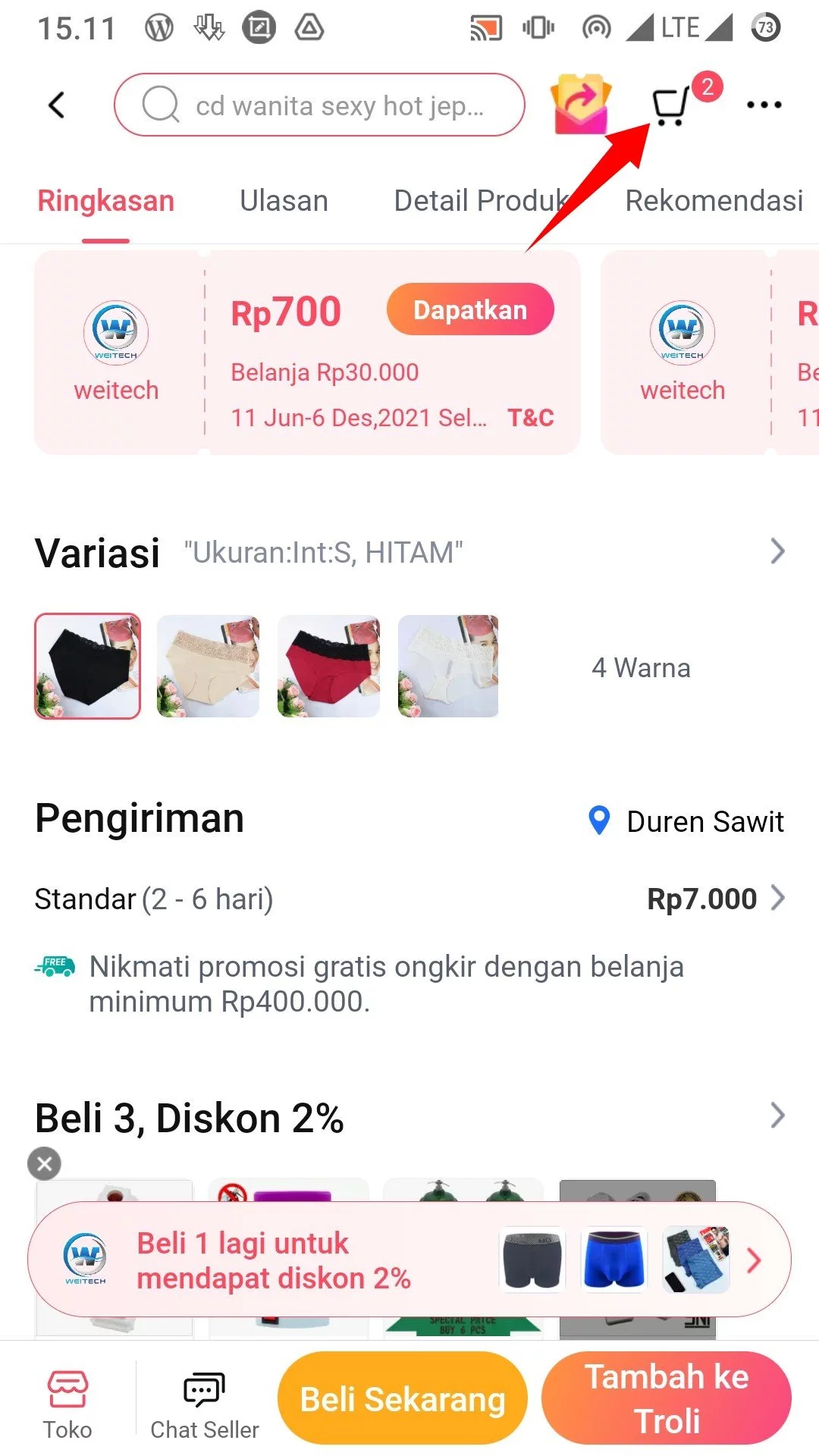 Cara Memesan Barang di Lazada Lebih dari Satu Beda Warna by Androbuntu 3