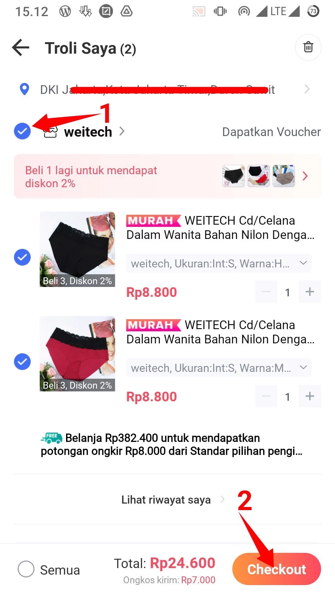 Cara Memesan Barang di Lazada Lebih dari Satu Beda Warna by Androbuntu 4