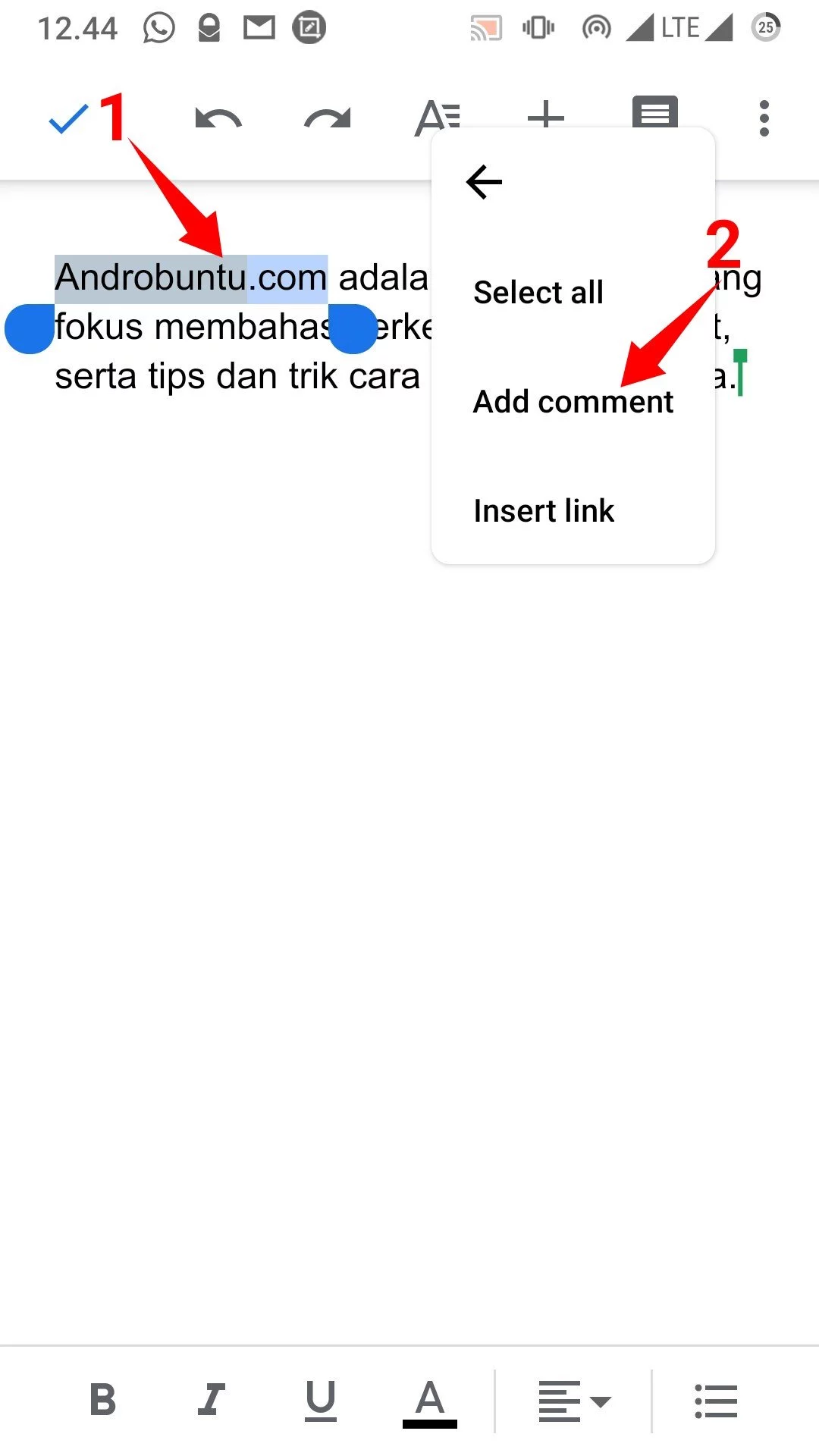 Cara Menambahkan Komentar di Google Docs by Androbuntu 6
