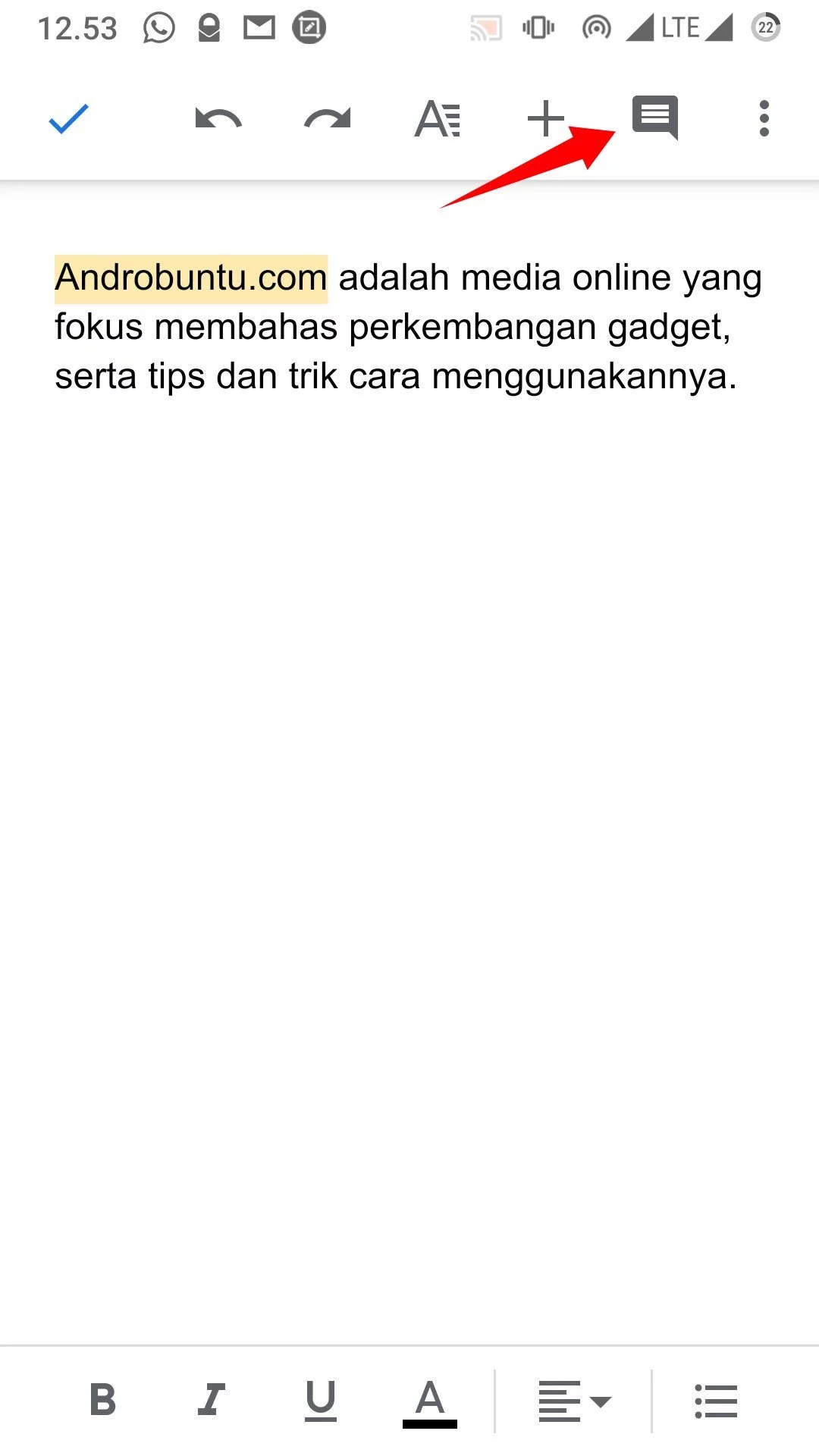 Cara Menambahkan Komentar di Google Docs by Androbuntu 8