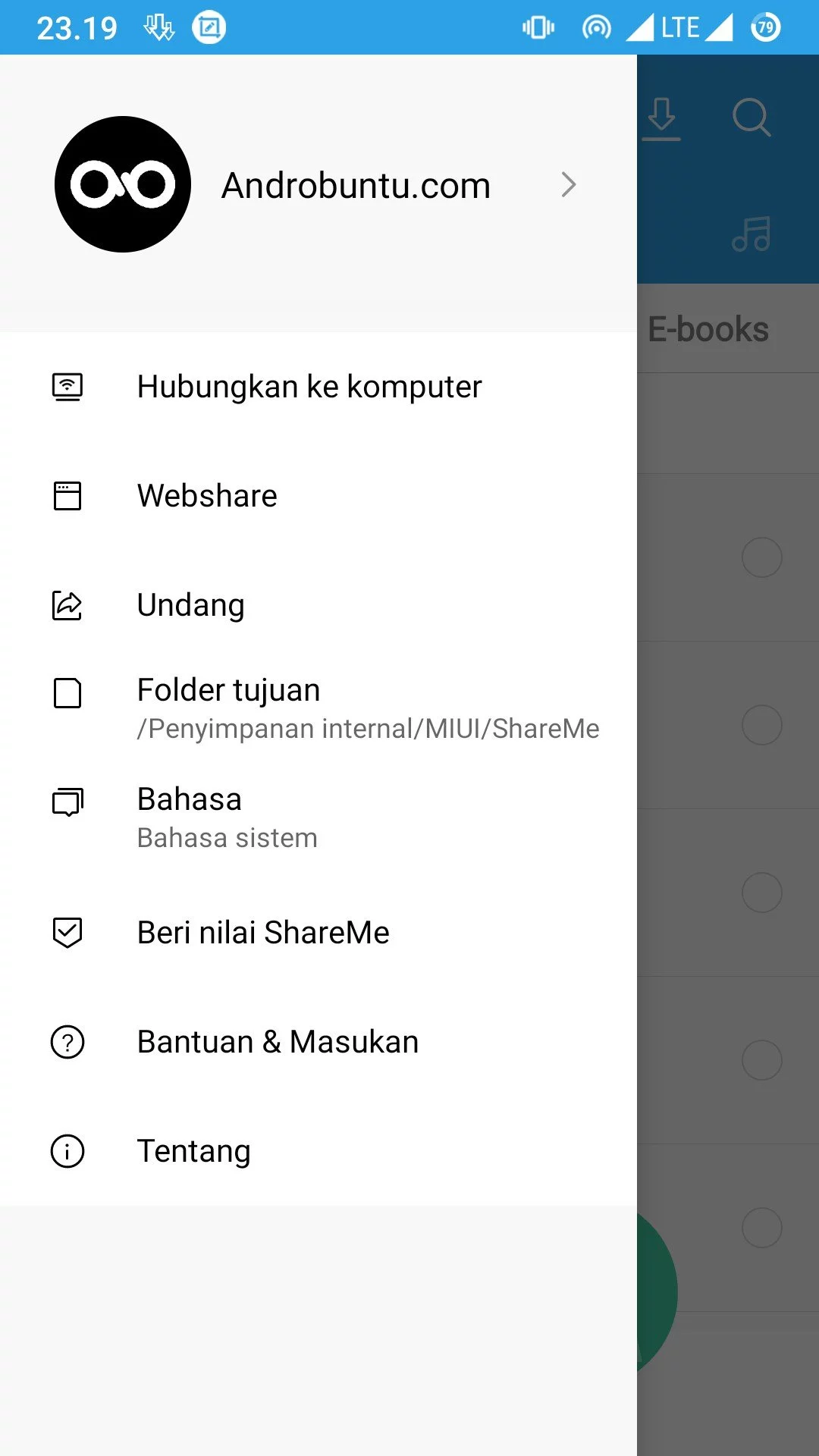 Cara Mengganti Foto Profil di Aplikasi ShareMe by Androbuntu 5