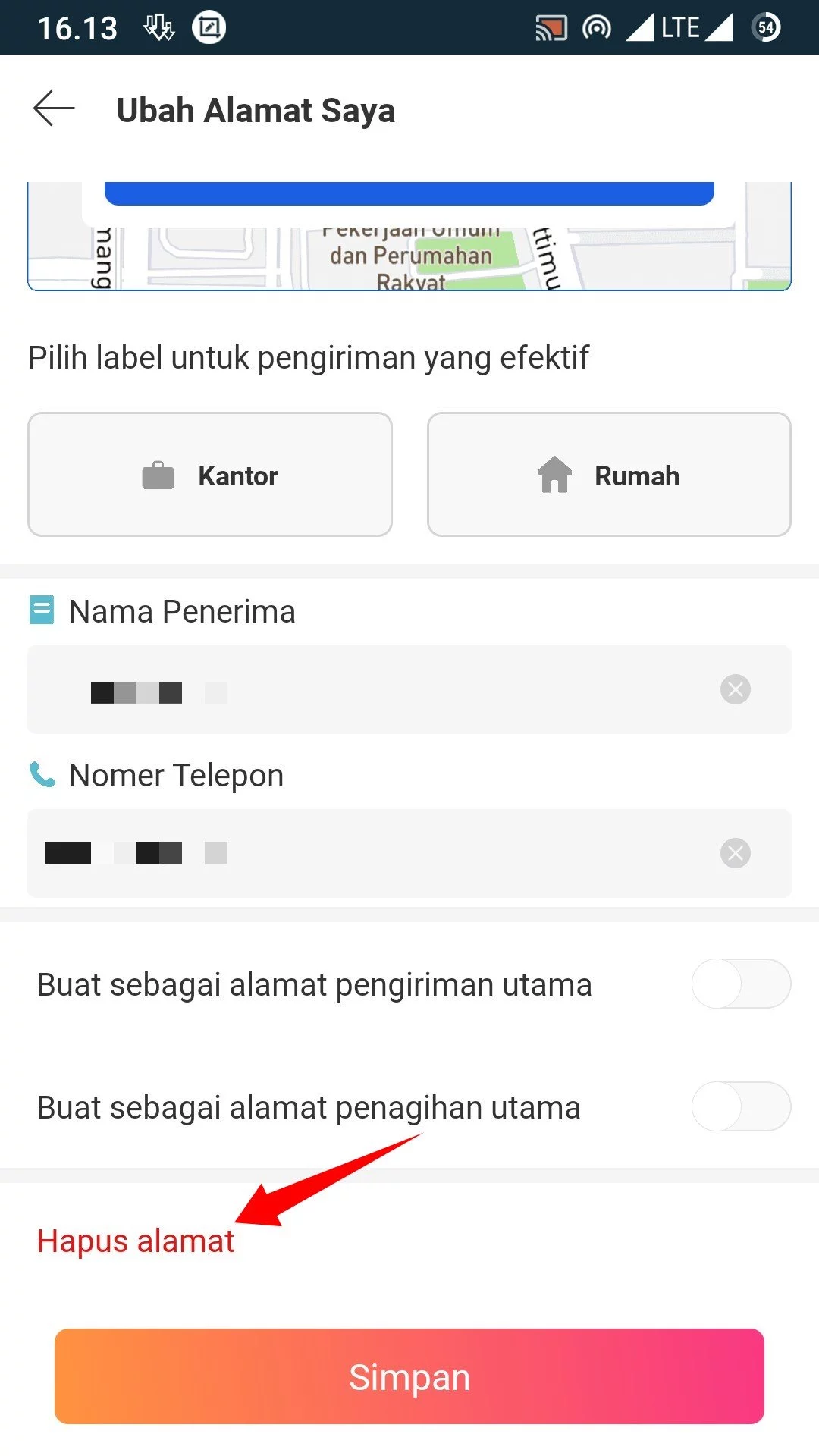 Cara Menghapus Salah Satu Alamat di Lazada by Androbuntu 5