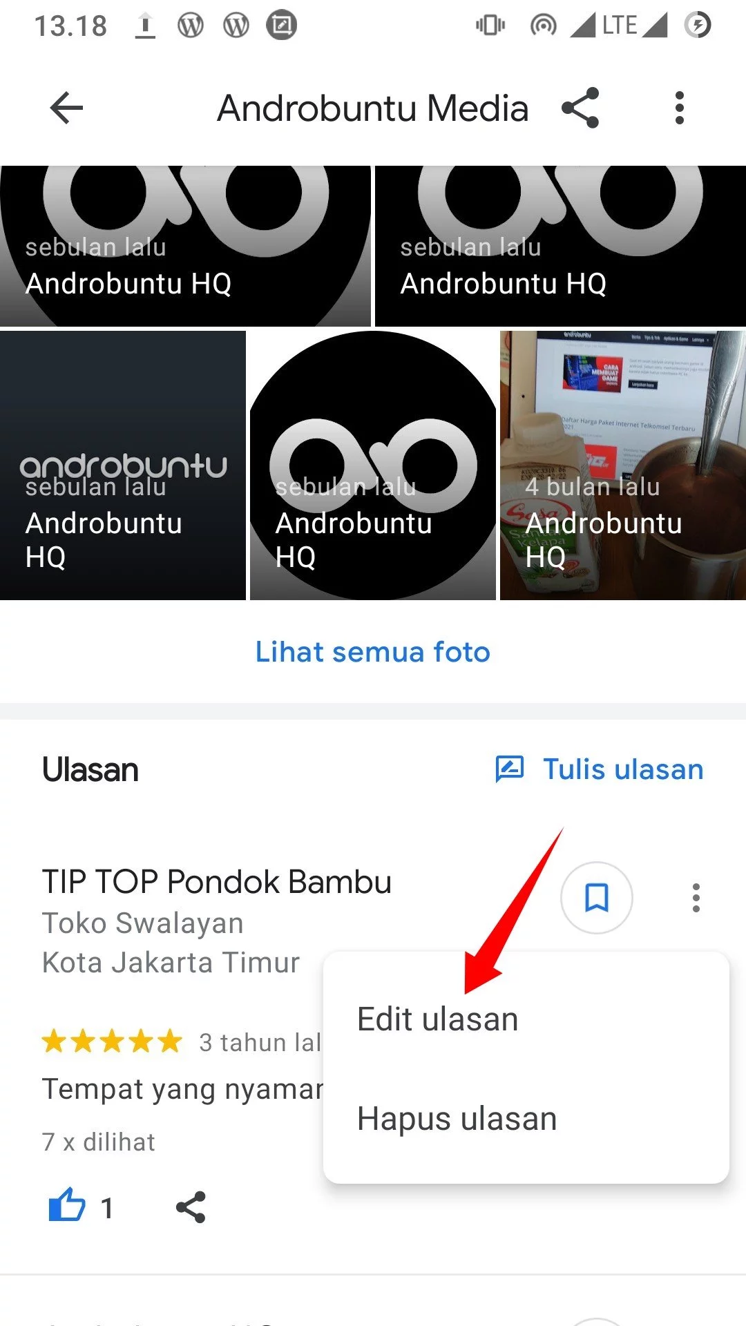 Cara Menghapus dan Mengubah Ulasan di Google Maps by Androbuntu 5