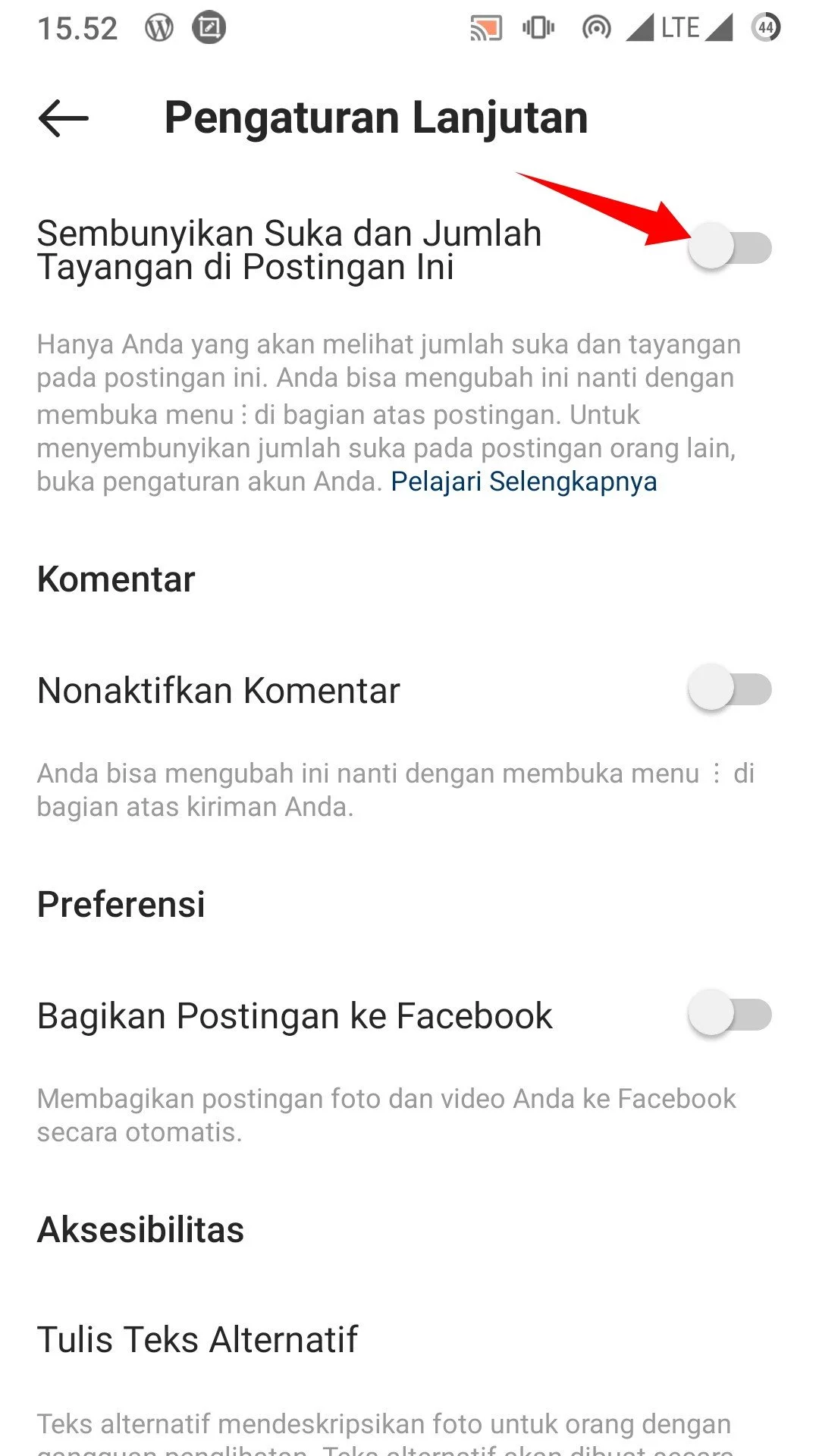 Cara Menyembunyikan Jumlah Suka dan Tayangan di Instagram by Androbuntu 2