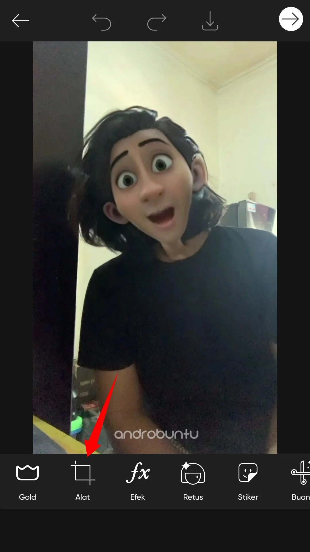 Cara Blur Wajah di PicsArt by Androbuntu 2