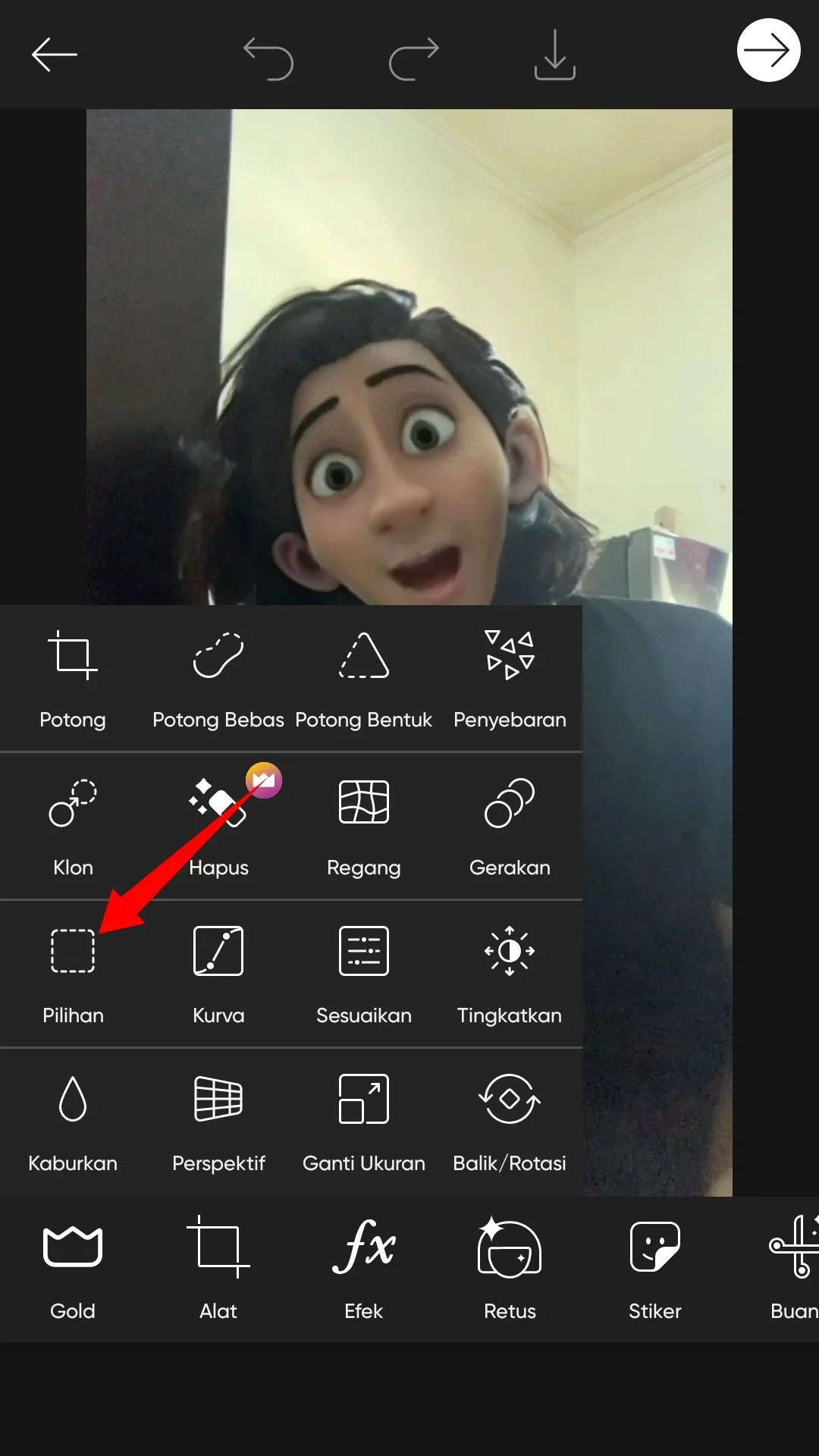 Cara Blur Wajah di PicsArt by Androbuntu 3