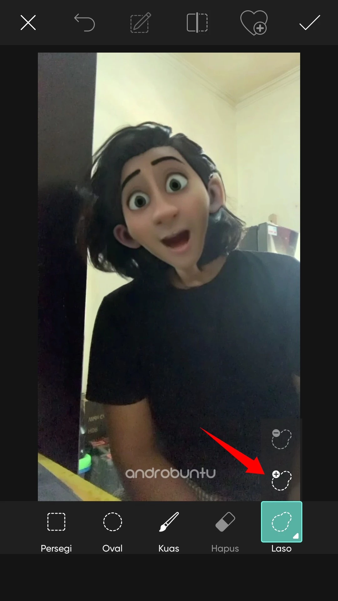 Cara Blur Wajah di PicsArt by Androbuntu 4