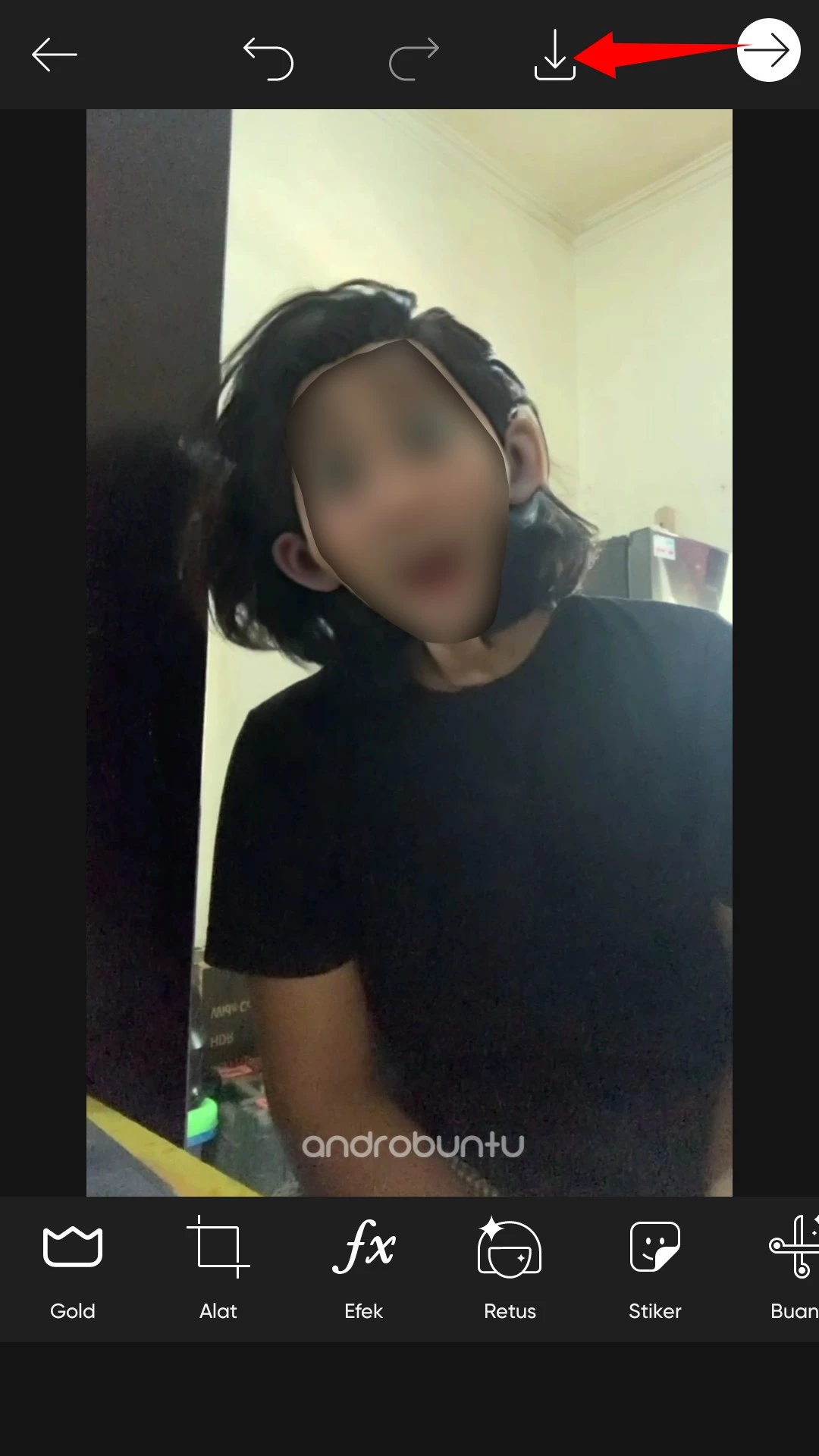 Cara Blur Wajah di PicsArt by Androbuntu 9