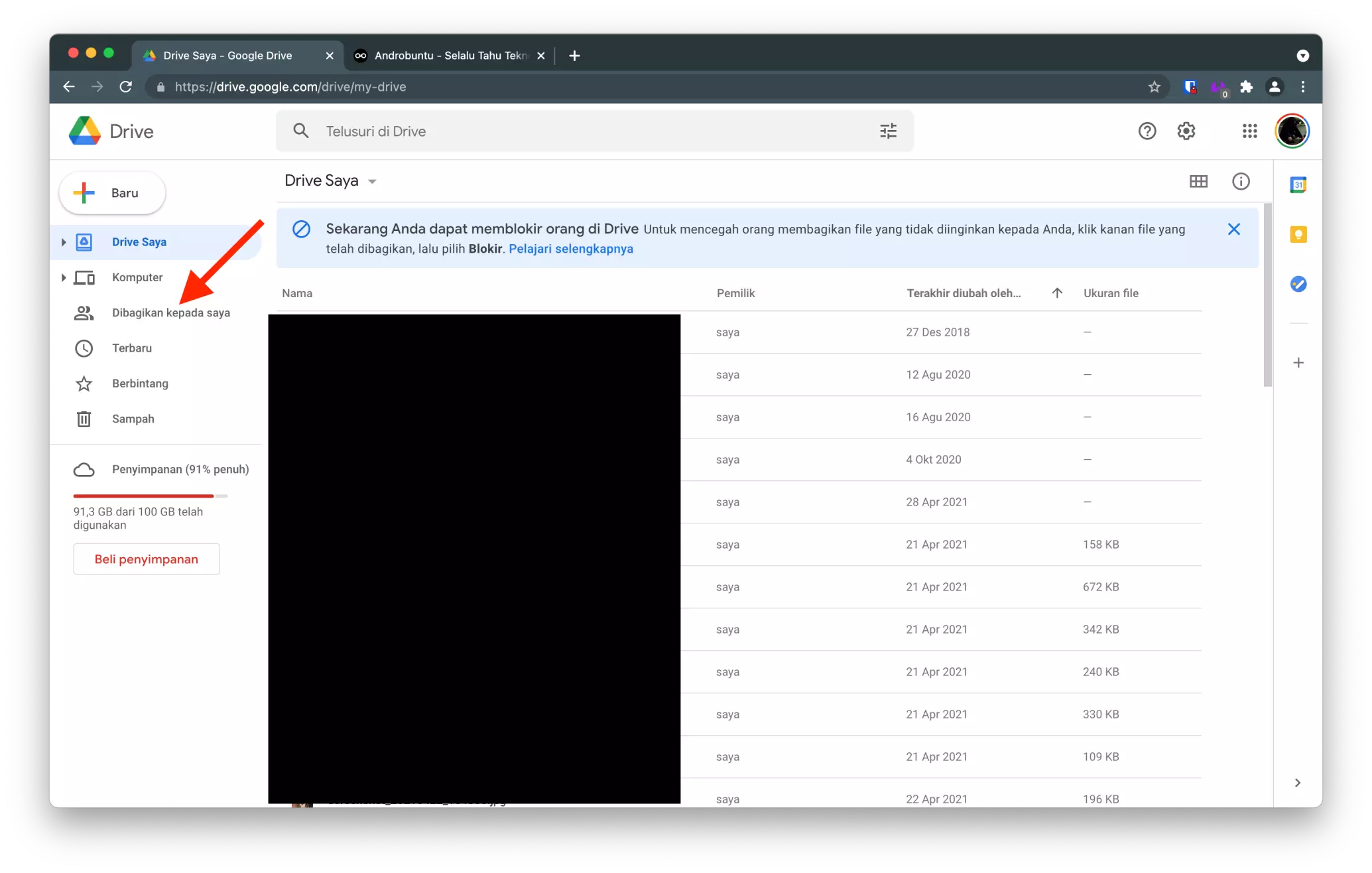 Cara Memblokir Spam di Google Drive by Androbuntu 1