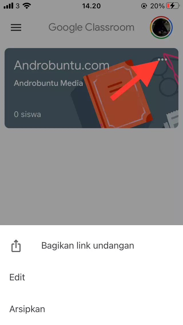 Cara Menghapus Kelas di Google Classroom by Androbuntu 1