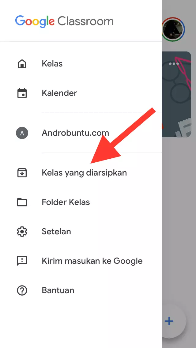 Cara Menghapus Kelas di Google Classroom by Androbuntu 3