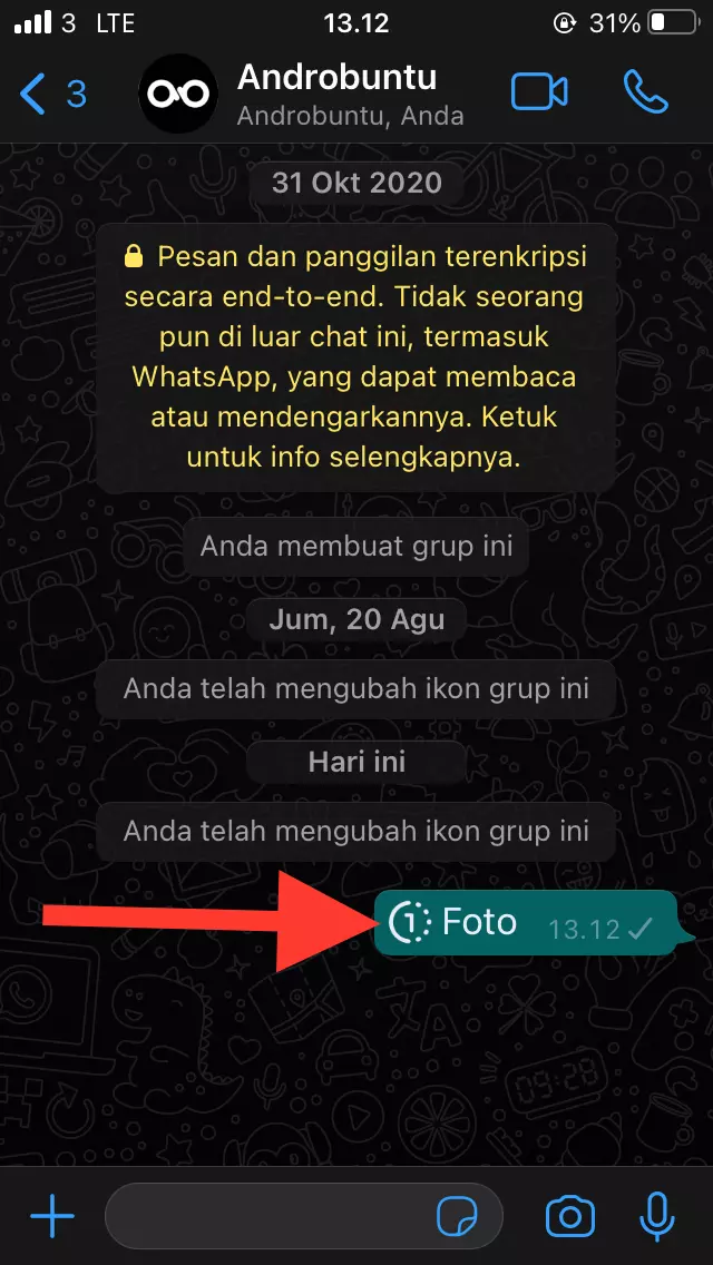 Cara Mengirim Foto dan Video Sekali Lihat di WhatsApp by Androbuntu 3