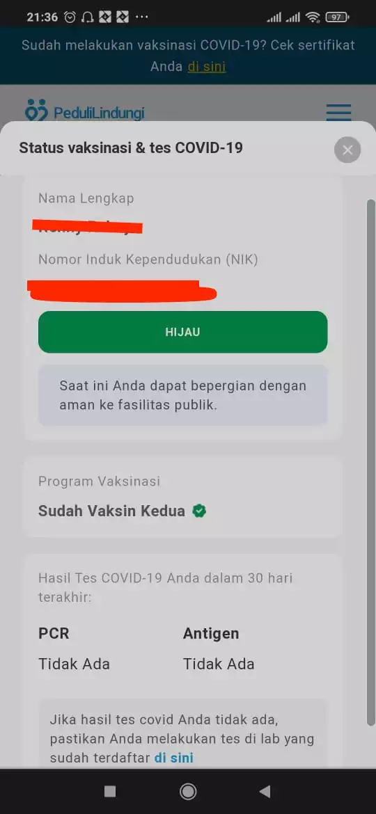 Cara Memunculkan Sertifikat Vaksin di PeduliLindungi by Androbuntu 1