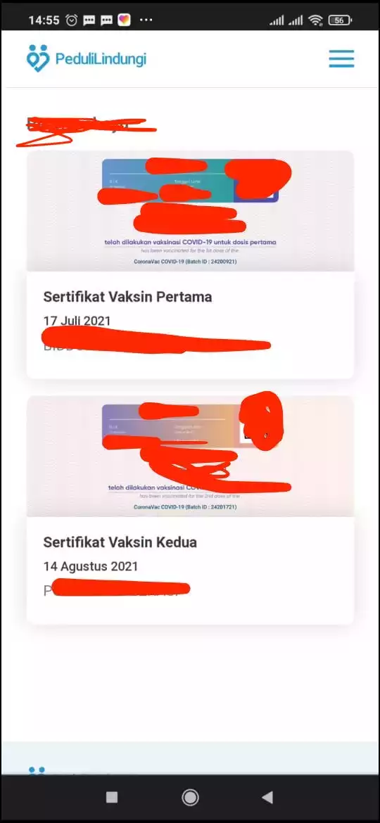 Cara Memunculkan Sertifikat Vaksin di PeduliLindungi by Androbuntu 3