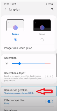 Aktifkan Refresh Rate Samsung 2