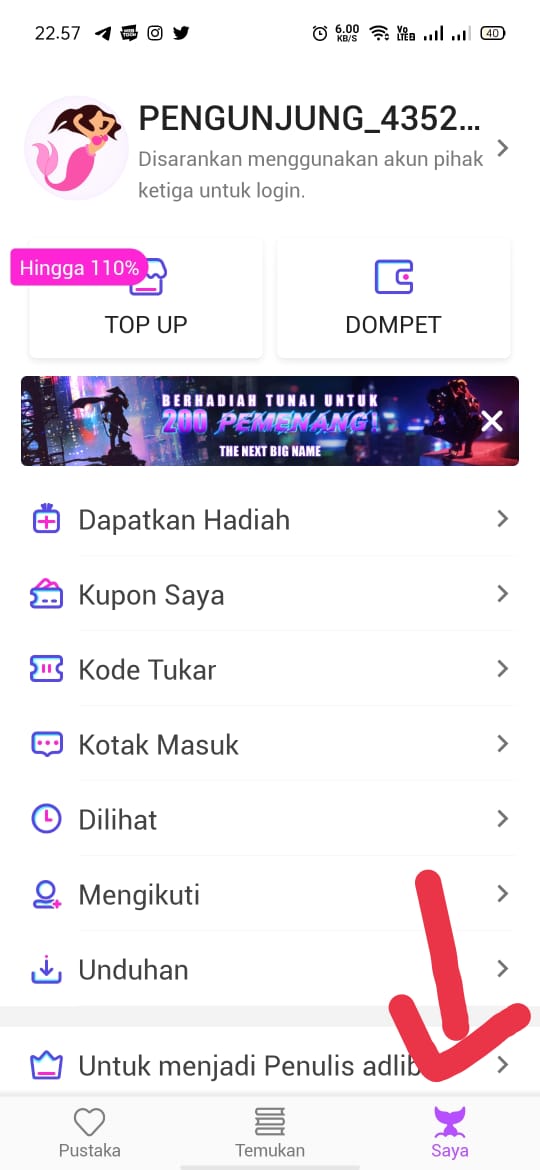 Aplikasi Innovel, Cara Peroleh Koin Untuk Buka Chapter 2