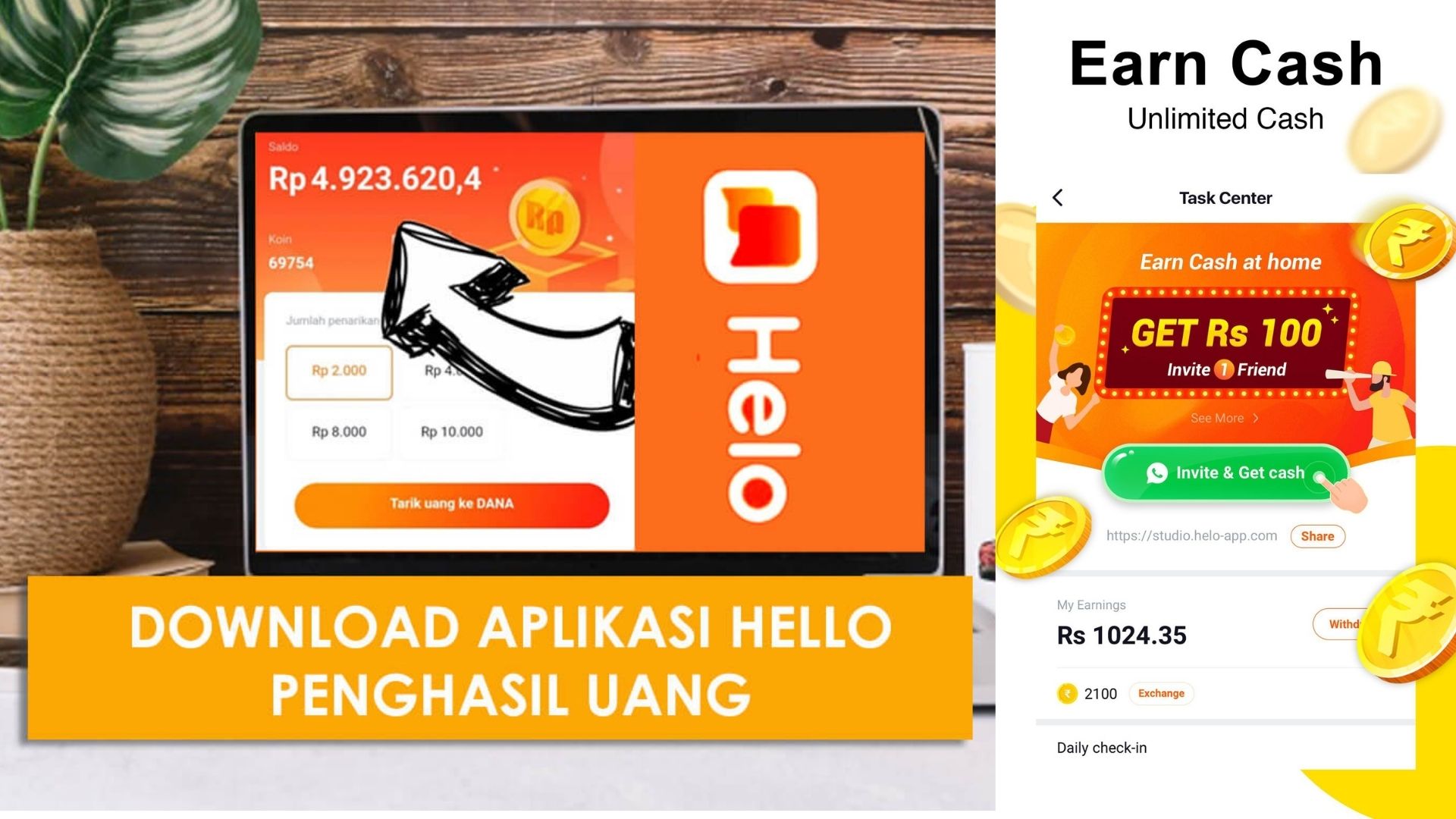 Cara Mendapatkan Uang di Aplikasi Helo