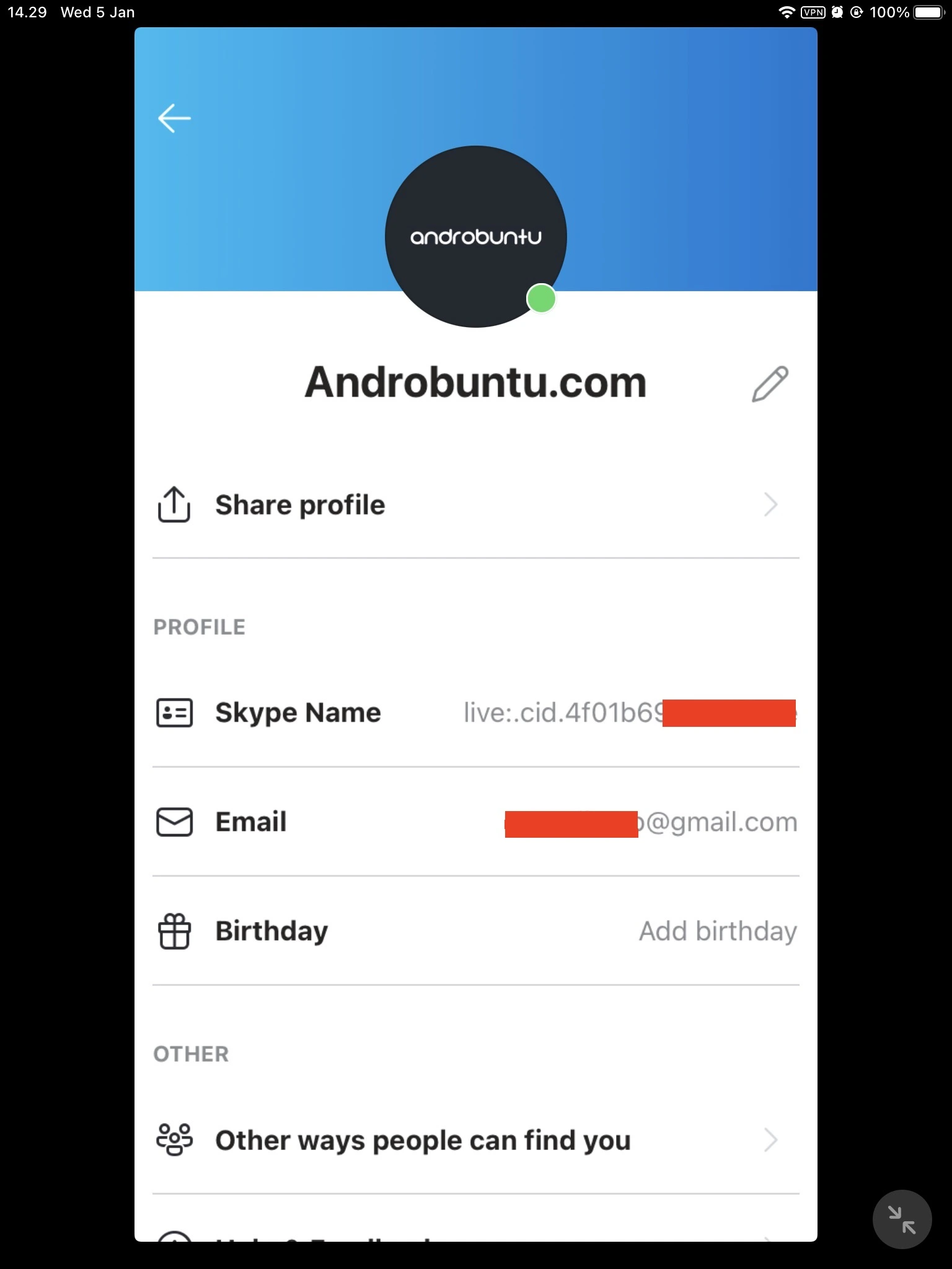 Cara Ganti Foto Profil Skype by Androbuntu 5
