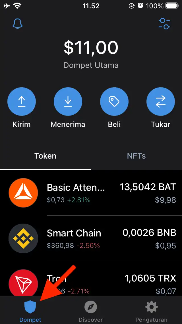 Cara Melihat Alamat Dompet di Trust Wallet by Androbuntu 1