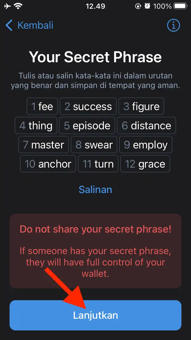 Cara Membuat Akun Trust Wallet by Androbuntu 3