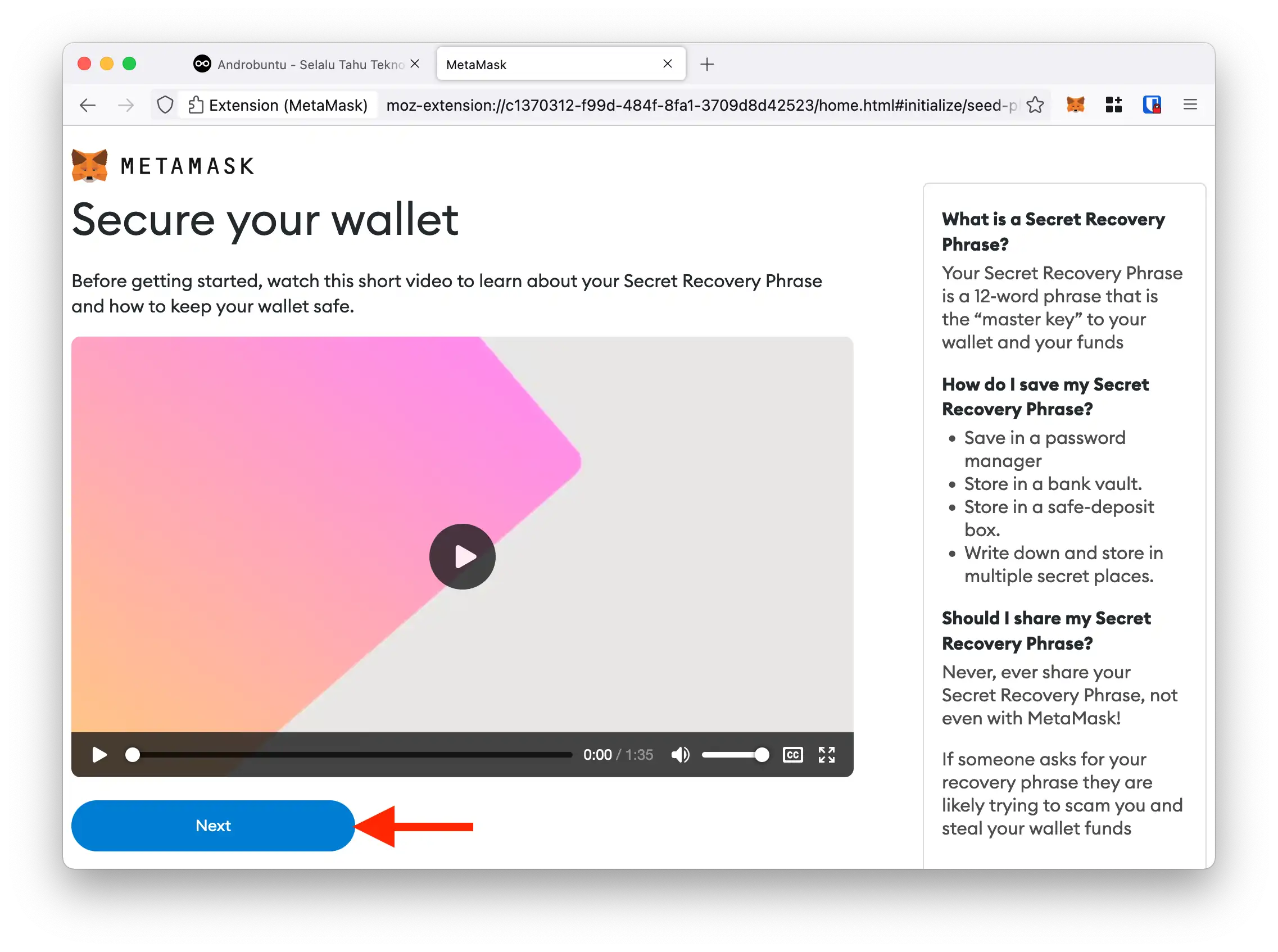 Cara Memasang MetaMask by Androbuntu 7