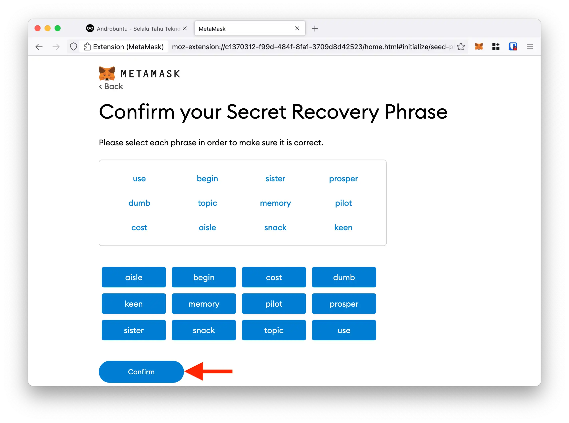 Cara Memasang MetaMask by Androbuntu 9