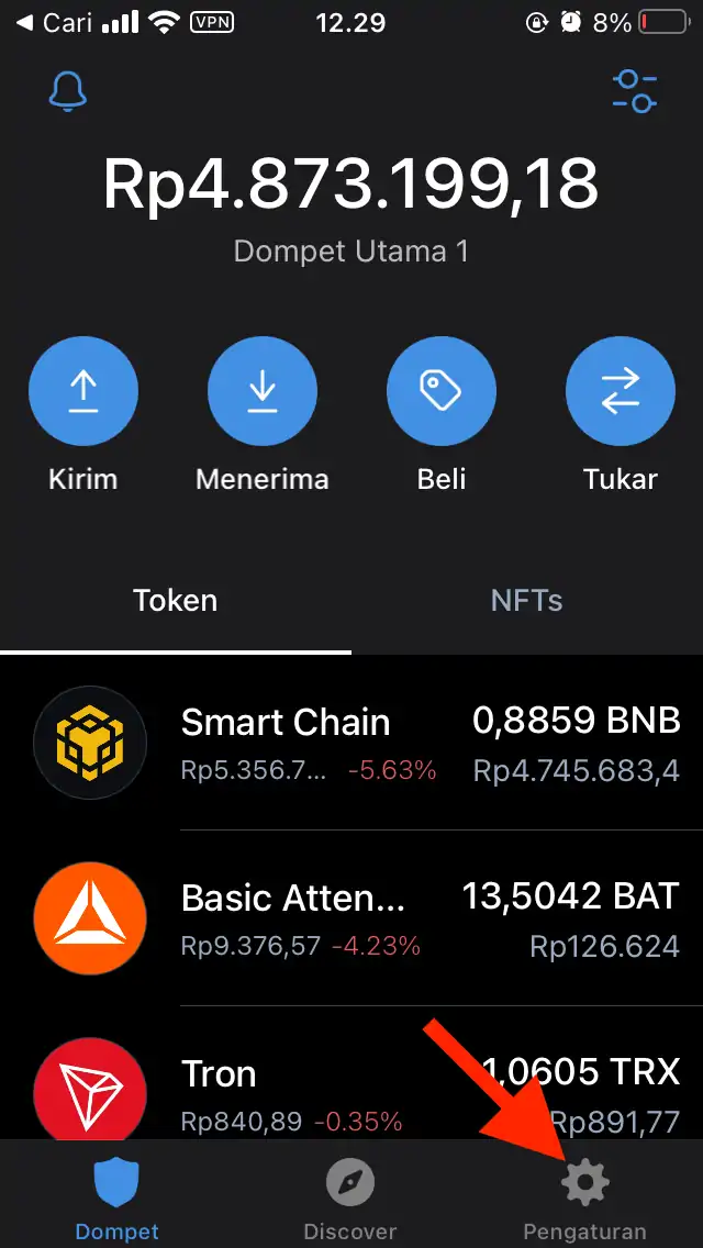 Cara Melihat Secret Phrase di Trust Wallet by Androbuntu 1