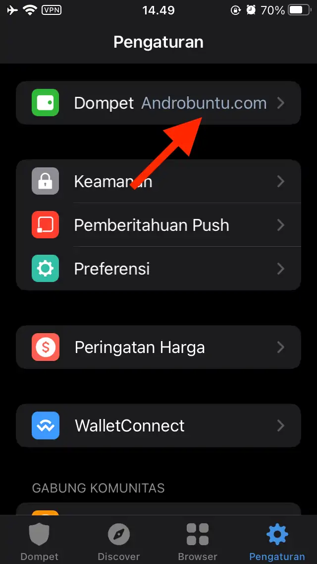 Cara Menghubungkan MetaMask dengan Trust Wallet by Androbuntu 2