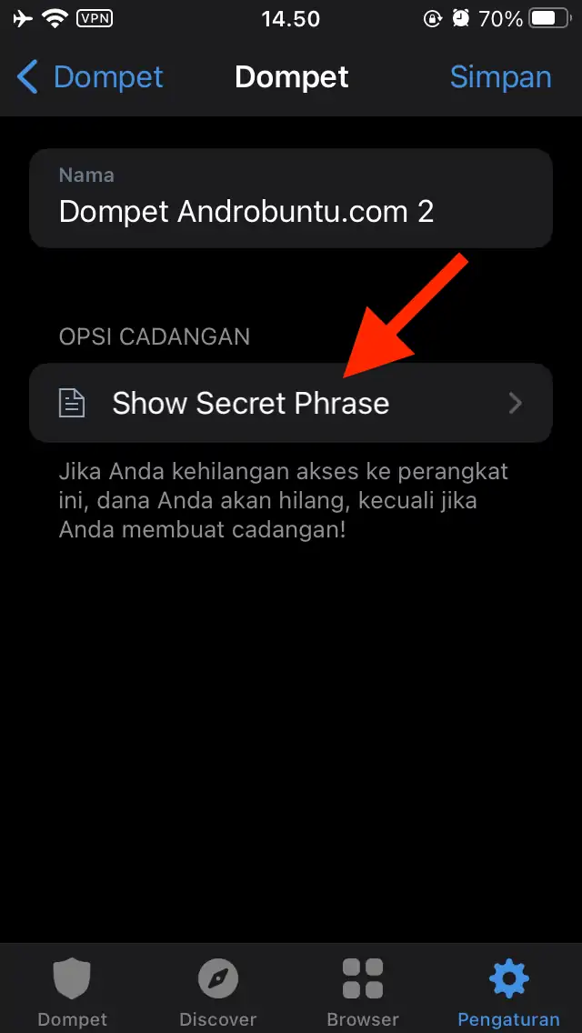 Cara Menghubungkan MetaMask dengan Trust Wallet by Androbuntu 4