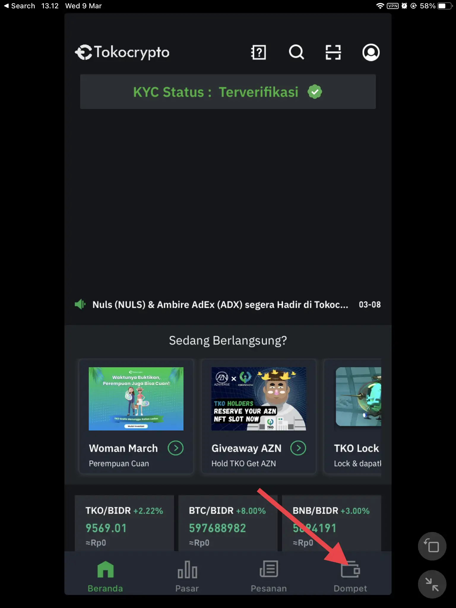 Cara Mengirim Cryptocurrency dari Trust Wallet ke Tokocrypto by Androbuntu 1
